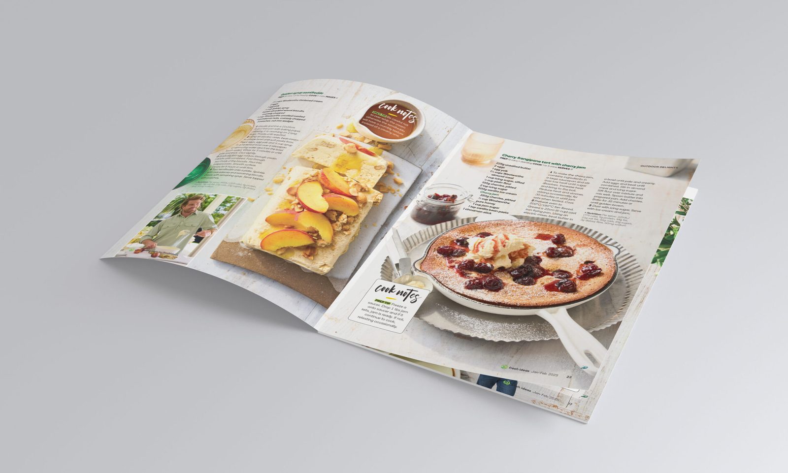 Woolworths Fresh magazine spread, styled food photography