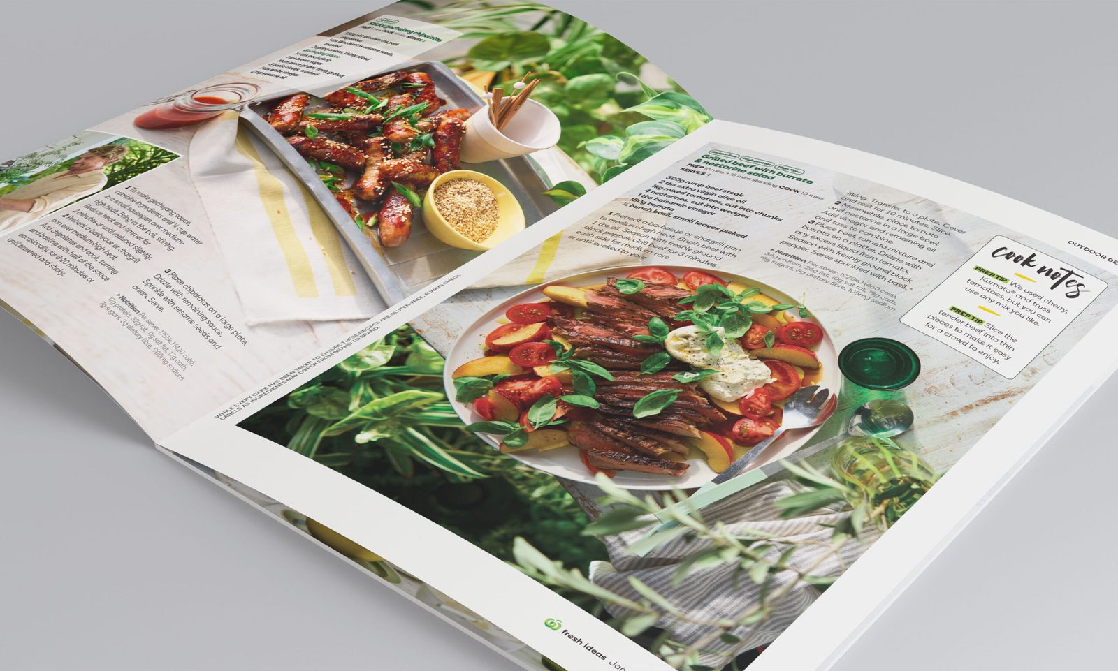 Woolworths Fresh magazine spread with Hayden Quinn